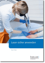 Deckblatt der Broschüre "Laser sicher anwenden"