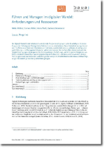 Deckblatt des baua: Preprint "Führen und Managen im digitalen Wandel: Anforderungen und Ressourcen"