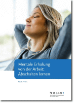 Cover of the Brochure "Mental Recovery from Work: Learning to Switch Off"